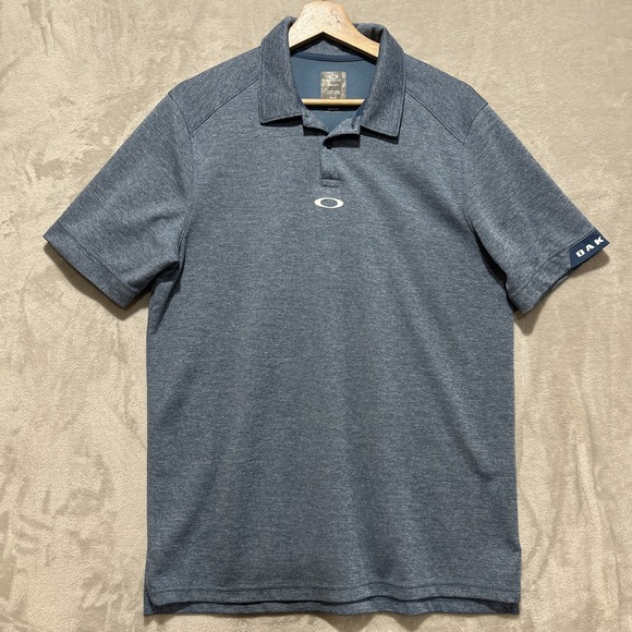 Oakley Other - Oakley Aero Ellipse Polo Golf Shirt Men's M Blue Short Sleeve Performance Logo